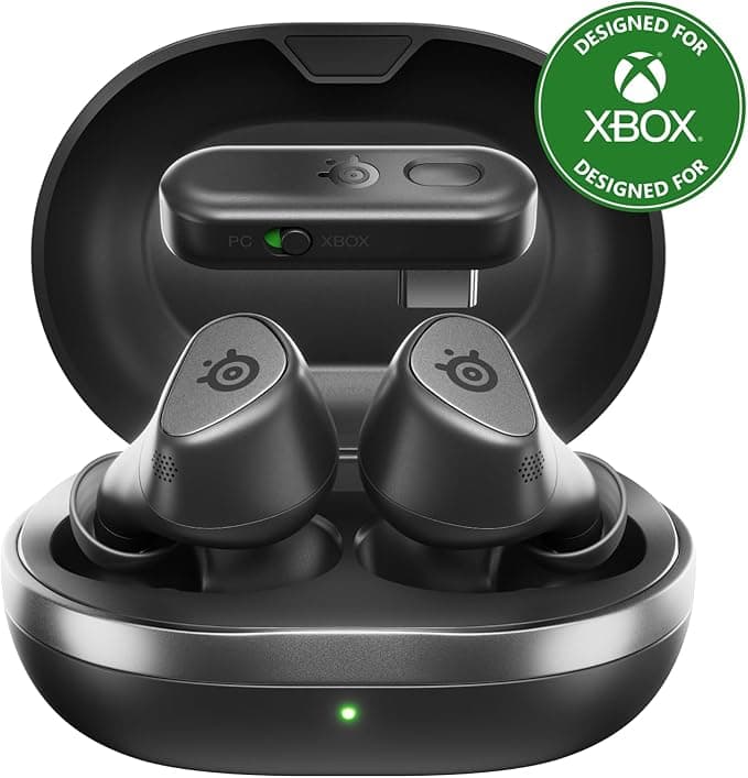 SteelSeries Arctis GameBuds - Premium Wireless Gaming Earbuds for Xbox, PS5, Switch, PC, Mobile with Active Noise Cancellation, 2.4GHz + Bluetooth, 40-Hour Battery