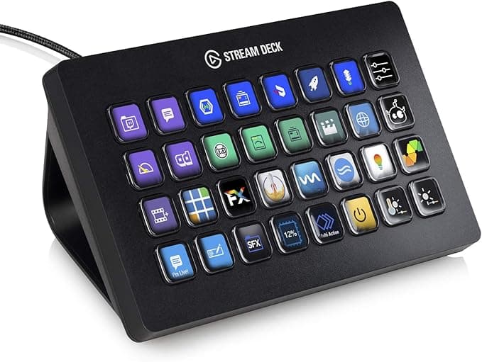 Elgato Stream Deck XL – Studio Controller, 32 customizable LCD keys, trigger actions in apps and software like OBS, Twitch, YouTube and more, works with Mac and PC