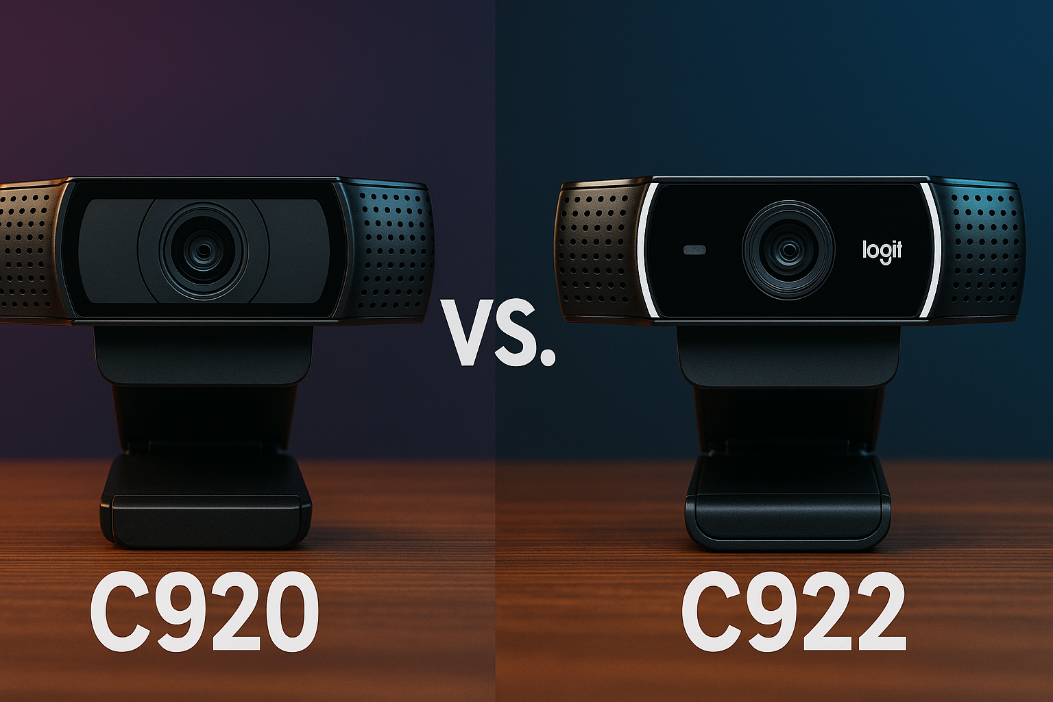 Logitech C920 vs C922 Comparison